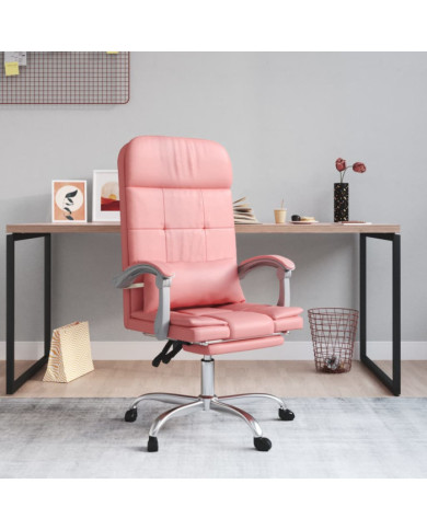 Fauteuil de massage inclinable de bureau Rose Similicuir | Mobilier & Déco