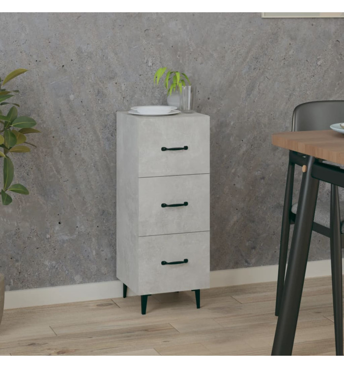 Buffet Gris béton 34,5x34x90 cm Bois d'ingénierie | Mobilier & Déco