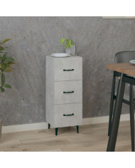 Buffet Gris béton 34,5x34x90 cm Bois d'ingénierie | Mobilier & Déco