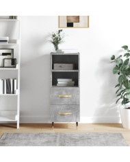Buffet Gris béton 34,5x34x90 cm Bois d'ingénierie | Mobilier & Déco