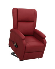 Fauteuil de massage Rouge bordeaux Similicuir | Mobilier & Déco