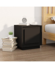 Table de chevet noir 44x35x45 cm bois d’ingénierie | Mobilier & Déco