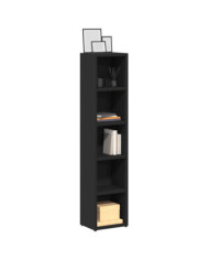 Armoires à CD 2 pcs Noir 21x16x93,5 cm Aggloméré | Mobilier & Déco