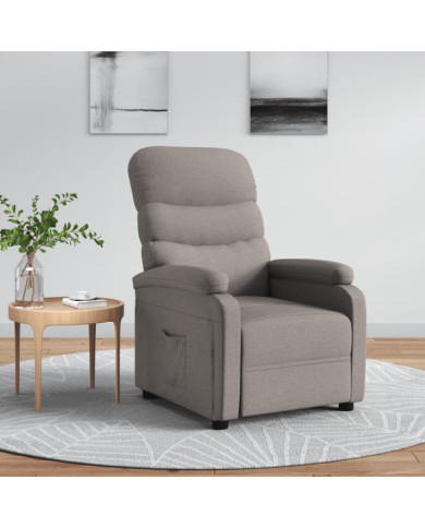 Fauteuil inclinable Taupe Tissu | Mobilier & Déco