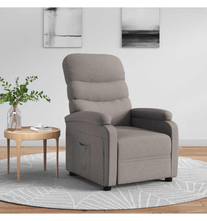 Fauteuil inclinable Taupe Tissu | Mobilier & Déco