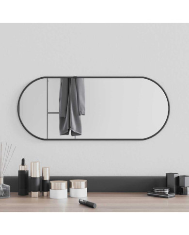 Miroir mural Noir 60x25 cm Ovale | Mobilier & Déco