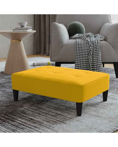 Repose-pied Jaune 78x56x32 cm Velours | Mobilier & Déco