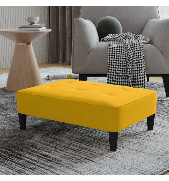 Repose-pied Jaune 78x56x32 cm Velours | Mobilier & Déco