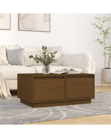 Table basse Marron miel 80x50x35 cm Bois massif de pin | Mobilier & Déco