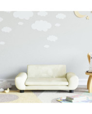 Canapé pour enfants crème 70x45x33 cm velours | Mobilier & Déco