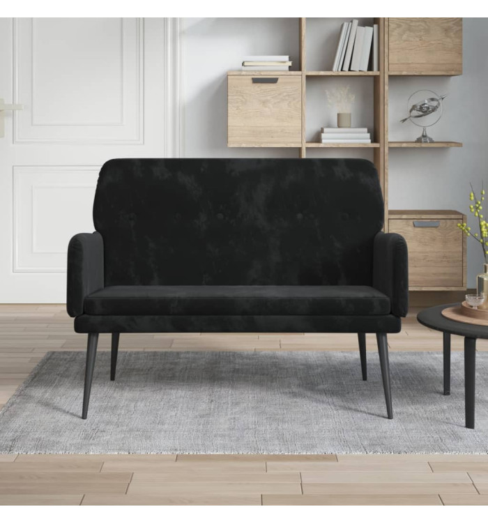 Banc Noir 108x79x79 cm Velours | Mobilier & Déco