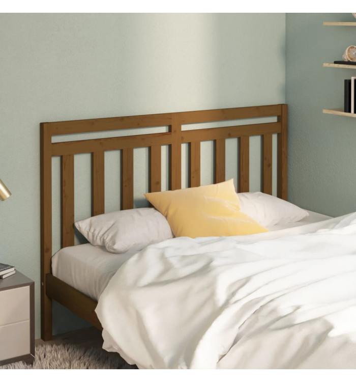Tête de lit Marron miel 156x4x100 cm Bois massif de pin | Mobilier & Déco