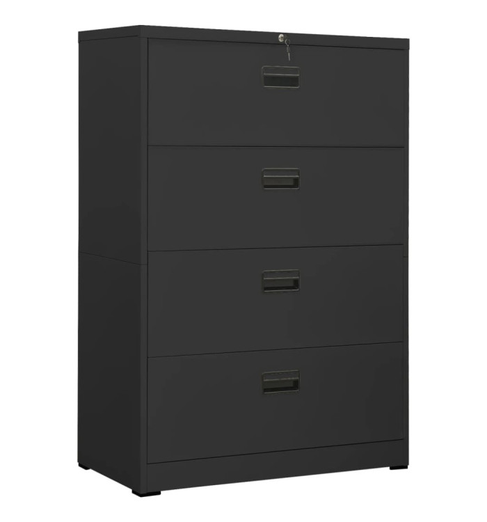 Classeur Anthracite 90x46x134 cm Acier | Mobilier & Déco