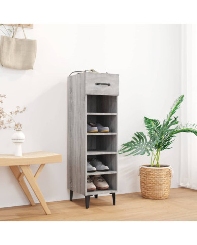 Meuble à chaussures Sonoma gris 30x35x105 cm Bois d'ingénierie | Mobilier & Déco