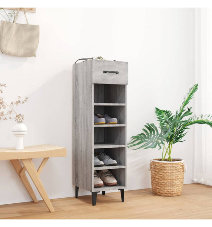 Meuble à chaussures Sonoma gris 30x35x105 cm Bois d'ingénierie | Mobilier & Déco