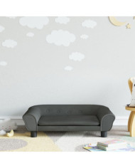 Canapé pour enfants gris foncé 70x45x26 cm velours | Mobilier & Déco