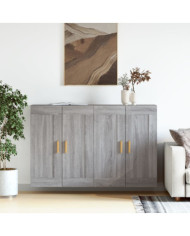 Armoires murales 2 pcs sonoma gris bois d'ingénierie | Mobilier & Déco