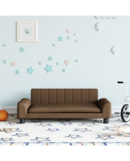 Canapé pour enfants marron 90x53x30 cm tissu | Mobilier & Déco