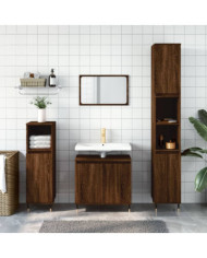 Ensemble de meubles de salle de bain 3 pcs Chêne marron | Mobilier & Déco