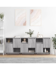 Buffets 3 pcs Sonoma gris Bois d'ingénierie | Mobilier & Déco