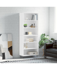 Buffet blanc 69,5x32,5x180 cm bois d'ingénierie | Mobilier & Déco