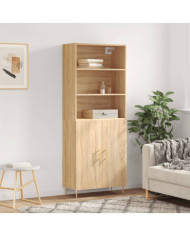 Buffet haut Chêne sonoma 69,5x34x180 cm Bois d'ingénierie | Mobilier & Déco