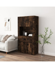 Buffet haut Chêne fumé Bois d'ingénierie | Mobilier & Déco
