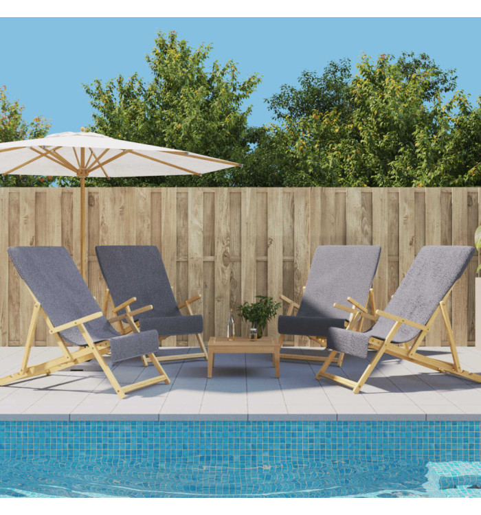 Serviettes de plage 4 pcs anthracite 60x135 cm tissu 400 GSM | Mobilier & Déco