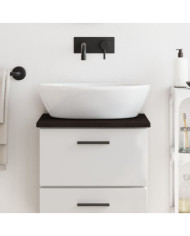 Comptoir de salle de bain marron foncé 40x40x2 cm bois traité | Mobilier & Déco
