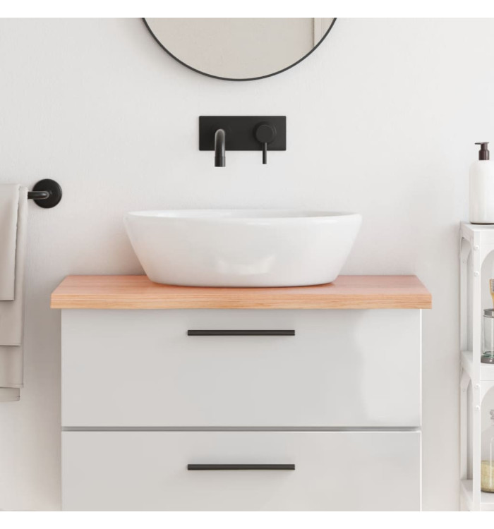 Comptoir de salle de bain marron 80x50x(2-4) cm bois traité | Mobilier & Déco