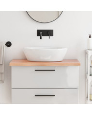 Comptoir de salle de bain marron 80x50x(2-4) cm bois traité | Mobilier & Déco