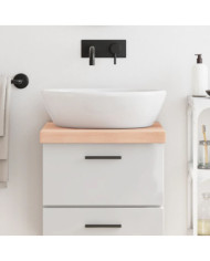Comptoir de salle de bain 40x60x(2-6) cm bois massif non traité | Mobilier & Déco