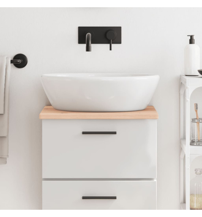 Comptoir de salle de bain 40x40x2 cm bois massif non traité | Mobilier & Déco