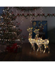 Décorations de Noël de renne Acrylique 2 pcs 120 cm Multicolore | Mobilier & Déco