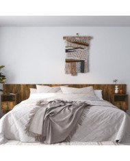Tête de lit avec armoires Chêne fumé Bois d'ingénierie | Mobilier & Déco