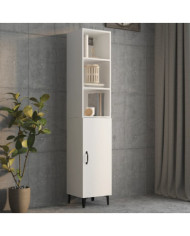 Buffet haut Blanc 34,5x34x180 cm Bois d'ingénierie | Mobilier & Déco