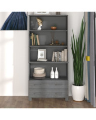 Buffet HAMAR Bois massif de pin Gris foncé | Mobilier & Déco