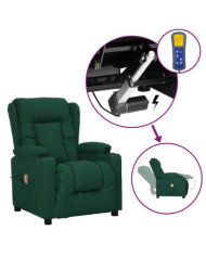 Fauteuil de massage Vert foncé Tissu | Mobilier & Déco