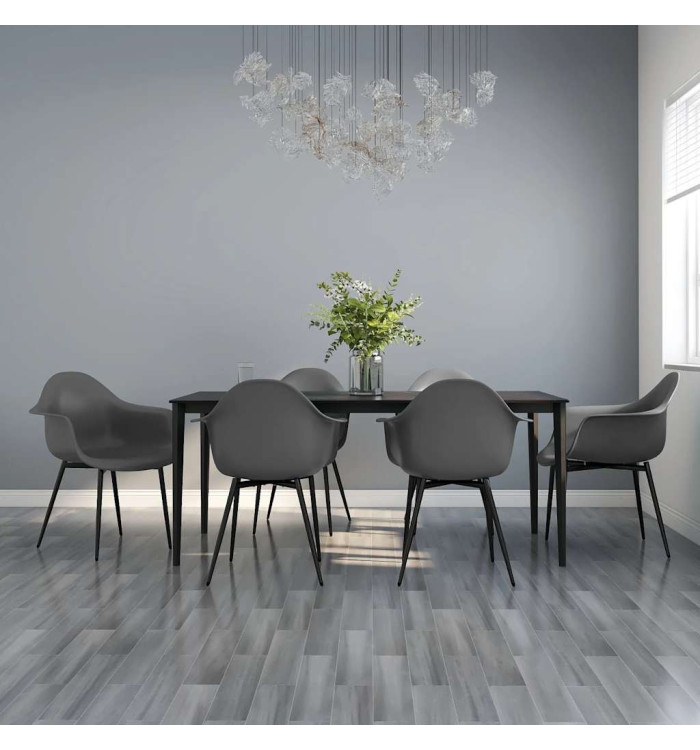 Chaises à manger lot de 6 gris PP | Mobilier & Déco