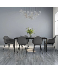 Chaises à manger lot de 6 gris PP | Mobilier & Déco