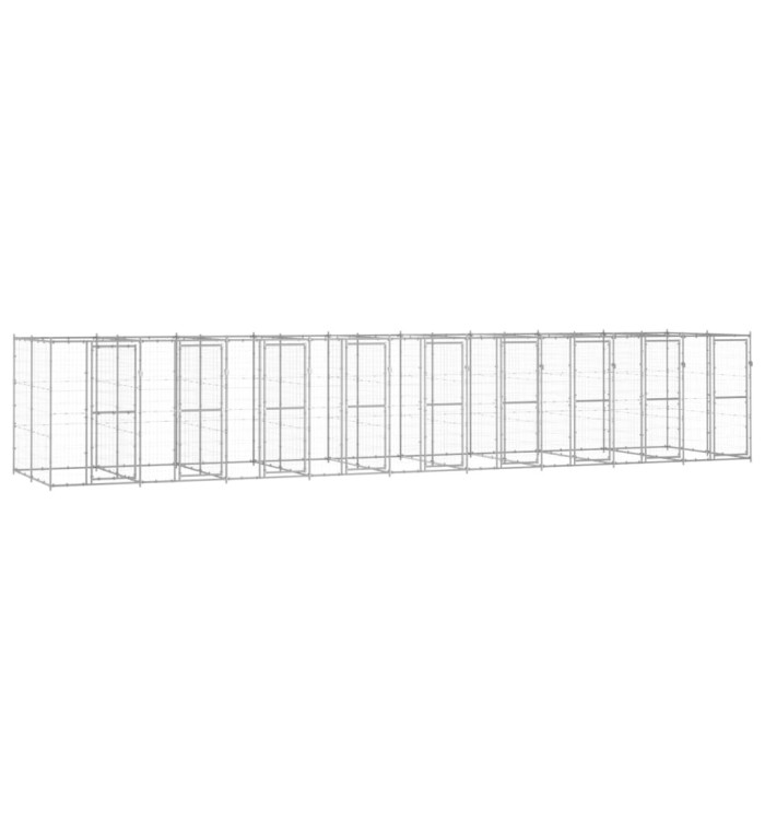 Chenil extérieur Acier galvanisé 21,78 m² | Mobilier & Déco
