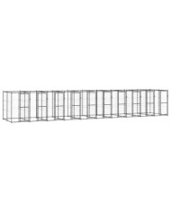 Chenil d'extérieur pour chiens Acier 24,2 m² | Mobilier & Déco
