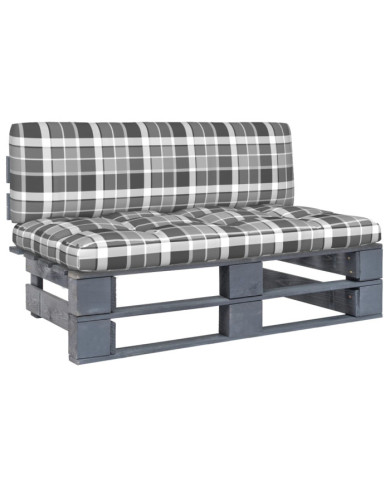 Canapé central palette de jardin Gris Bois de pin imprégné | Mobilier & Déco