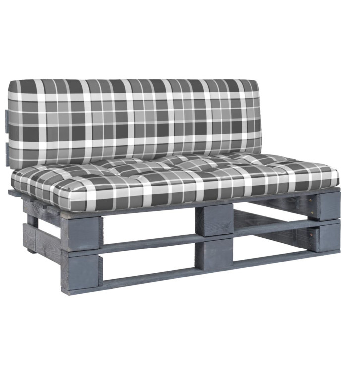 Canapé central palette de jardin Gris Bois de pin imprégné | Mobilier & Déco
