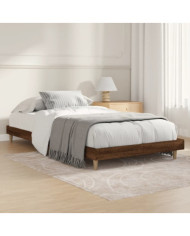 Cadre de lit sans matelas chêne marron 90x200cm bois ingénierie | Mobilier & Déco
