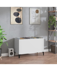 Armoire à disques blanc 74,5x38x48 cm bois d'ingénierie | Mobilier & Déco