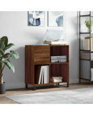 Armoire à disques chêne marron 84,5x38x89 cm bois d'ingénierie | Mobilier & Déco