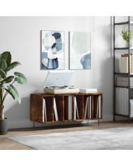 Armoire à disques chêne fumé 100x38x48 cm bois d'ingénierie | Mobilier & Déco