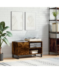 Armoire à disques chêne fumé 85x38x48 cm bois d'ingénierie | Mobilier & Déco