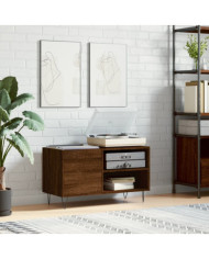 Armoire à disques chêne marron 85x38x48 cm bois d'ingénierie | Mobilier & Déco